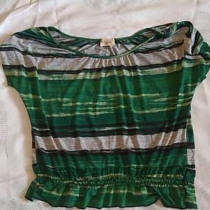 Lavish brand silky style short sleeve blouse